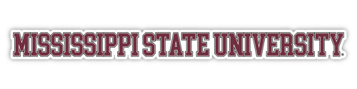 Mississippi State Bulldogs Officially Licensed College Text Vinyl Decal – White, Clear and Holographic