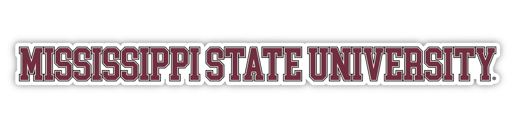 Mississippi State Bulldogs Officially Licensed College Text Vinyl Decal – White, Clear and Holographic