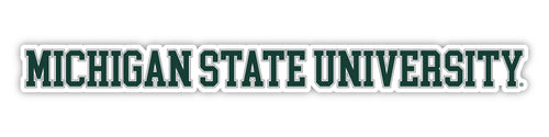 Michigan State Spartans Officially Licensed College Text Vinyl Decal – White, Clear and Holographic