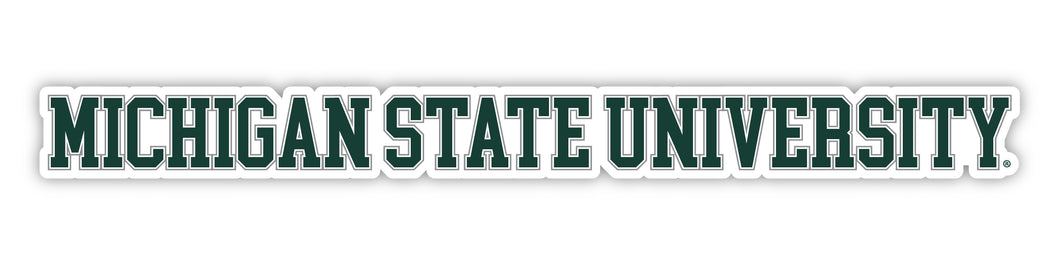 Michigan State Spartans Officially Licensed College Text Vinyl Decal – White, Clear and Holographic