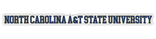 North Carolina A&T State Aggies Officially Licensed College Text Vinyl Decal – White, Clear and Holographic