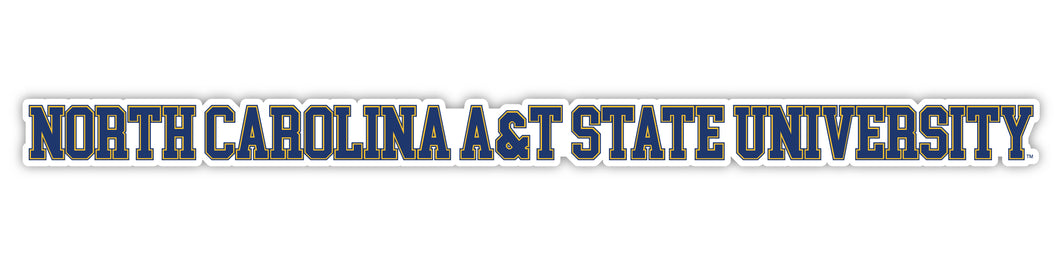 North Carolina A&T State Aggies Officially Licensed College Text Vinyl Decal – White, Clear and Holographic