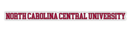 North Carolina Central Eagles Officially Licensed College Text Vinyl Decal – White, Clear and Holographic