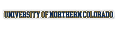 Northern Colorado Bears Officially Licensed College Text Vinyl Decal – White, Clear and Holographic