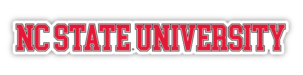 NC State Wolfpack Officially Licensed College Text Vinyl Decal – White, Clear and Holographic