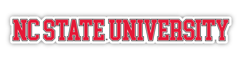 NC State Wolfpack Officially Licensed College Text Vinyl Decal – White, Clear and Holographic