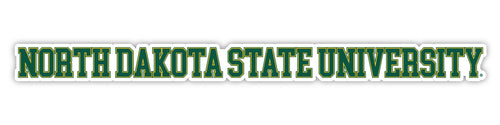 North Dakota State Bison Officially Licensed College Text Vinyl Decal – White, Clear and Holographic
