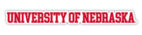 Nebraska Cornhuskers Officially Licensed College Text Vinyl Decal – White, Clear and Holographic