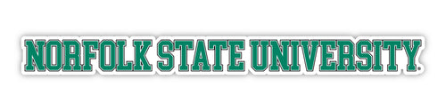 Norfolk State University Officially Licensed College Text Vinyl Decal – White, Clear and Holographic