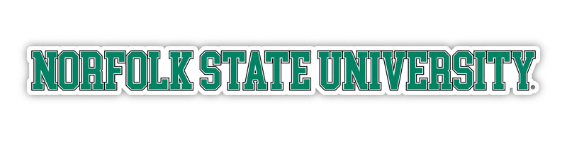 Norfolk State University Officially Licensed College Text Vinyl Decal – White, Clear and Holographic