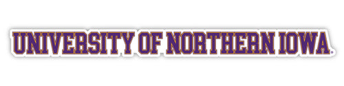 Northern Iowa Panthers Officially Licensed College Text Vinyl Decal – White, Clear and Holographic