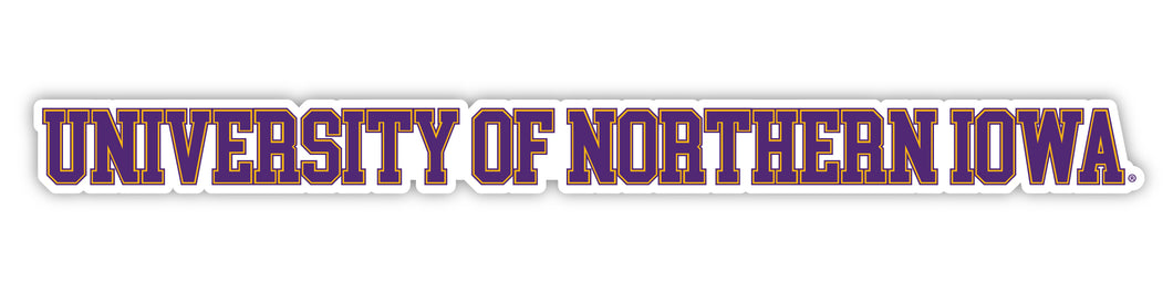 Northern Iowa Panthers Officially Licensed College Text Vinyl Decal – White, Clear and Holographic