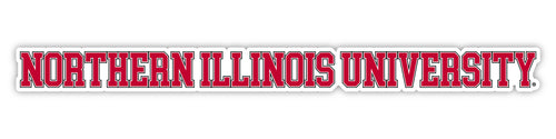 Northern Illinois Huskies Officially Licensed College Text Vinyl Decal – White, Clear and Holographic