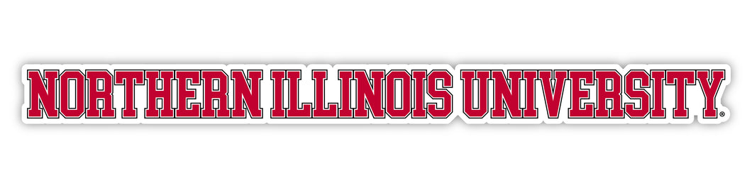 Northern Illinois Huskies Officially Licensed College Text Vinyl Decal – White, Clear and Holographic