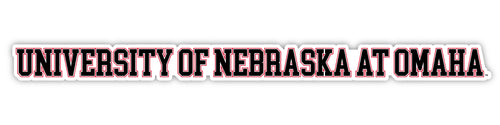 Nebraska at Omaha Officially Licensed College Text Vinyl Decal – White, Clear and Holographic