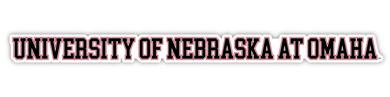 Nebraska at Omaha Officially Licensed College Text Vinyl Decal – White, Clear and Holographic