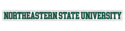 Northeastern State University Riverhawks Officially Licensed College Text Vinyl Decal – White, Clear and Holographic