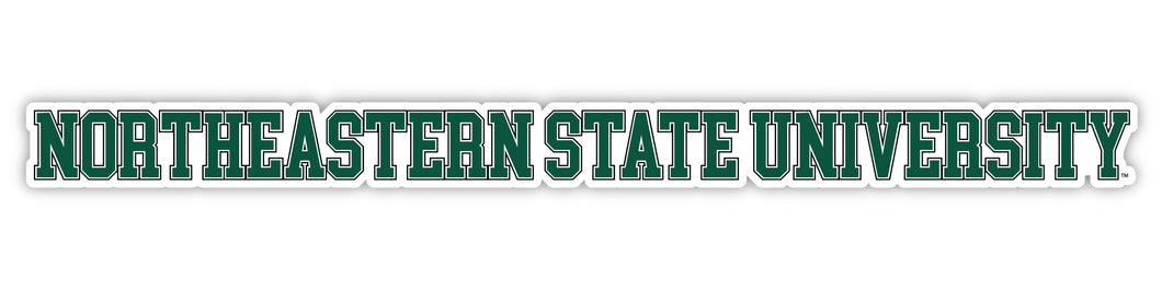 Northeastern State University Riverhawks Officially Licensed College Text Vinyl Decal – White, Clear and Holographic