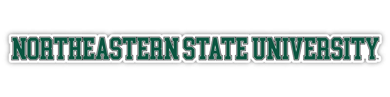 Northeastern State University Riverhawks Officially Licensed College Text Vinyl Decal – White, Clear and Holographic