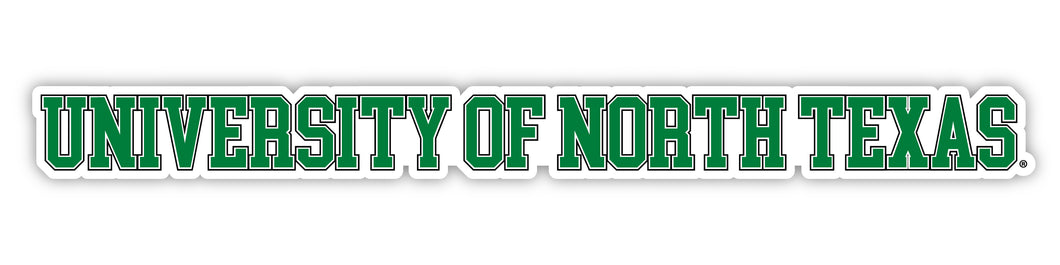 North Texas Officially Licensed College Text Vinyl Decal – White, Clear and Holographic
