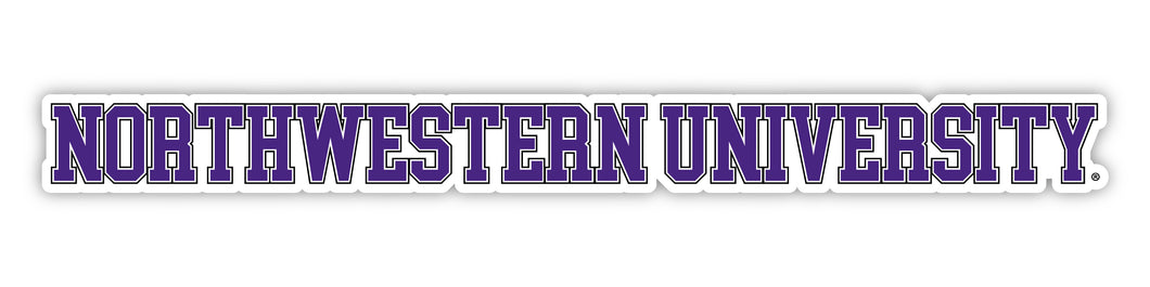 Northwestern University Wildcats Officially Licensed College Text Vinyl Decal – White, Clear and Holographic