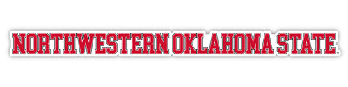 Northwestern Oklahoma State University Officially Licensed College Text Vinyl Decal – White, Clear and Holographic