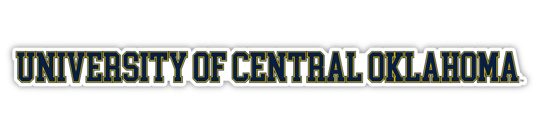 University of Central Oklahoma Bronchos Officially Licensed College Text Vinyl Decal – White, Clear and Holographic
