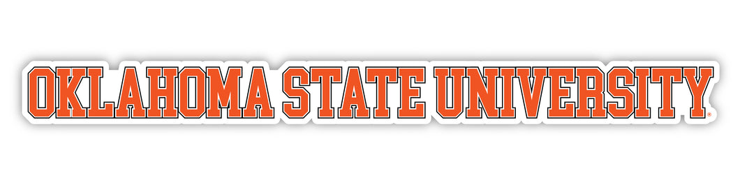 Oklahoma State Cowboys Officially Licensed College Text Vinyl Decal – White, Clear and Holographic