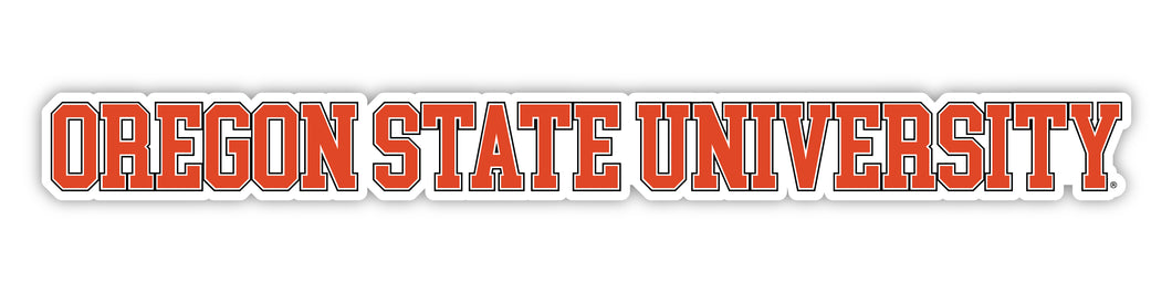 Oregon State Beavers Officially Licensed College Text Vinyl Decal – White, Clear and Holographic