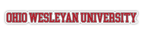 Ohio Wesleyan University Officially Licensed College Text Vinyl Decal – White, Clear and Holographic