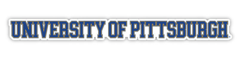 Pittsburgh Panthers Officially Licensed College Text Vinyl Decal – White, Clear and Holographic