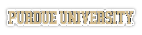 Purdue Boilermakers Officially Licensed College Text Vinyl Decal – White, Clear and Holographic