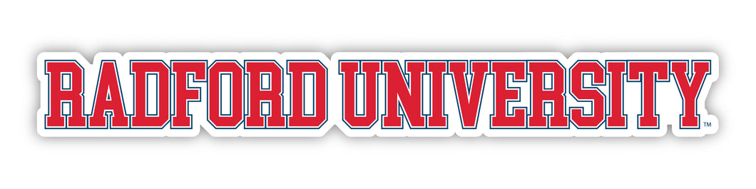 Radford University Highlanders Officially Licensed College Text Vinyl Decal – White, Clear and Holographic
