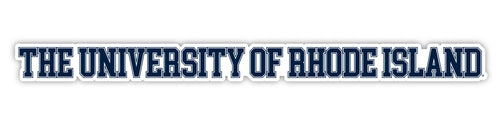 Rhode Island University Officially Licensed College Text Vinyl Decal – White, Clear and Holographic