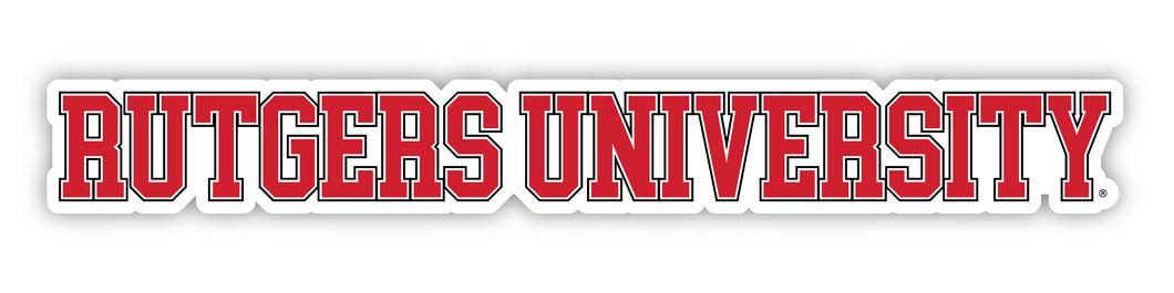 Rutgers Scarlet Knights Officially Licensed College Text Vinyl Decal – White, Clear and Holographic