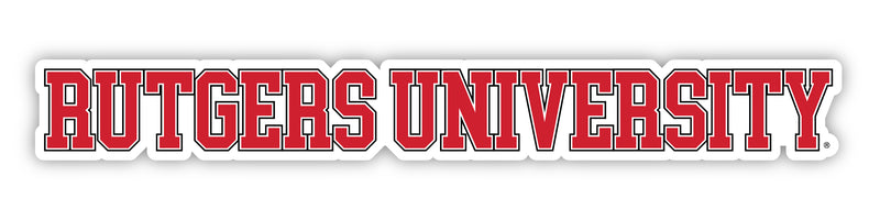 Rutgers Scarlet Knights Officially Licensed College Text Vinyl Decal – White, Clear and Holographic