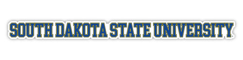 South Dakota State Jackrabbits Officially Licensed College Text Vinyl Decal – White, Clear and Holographic