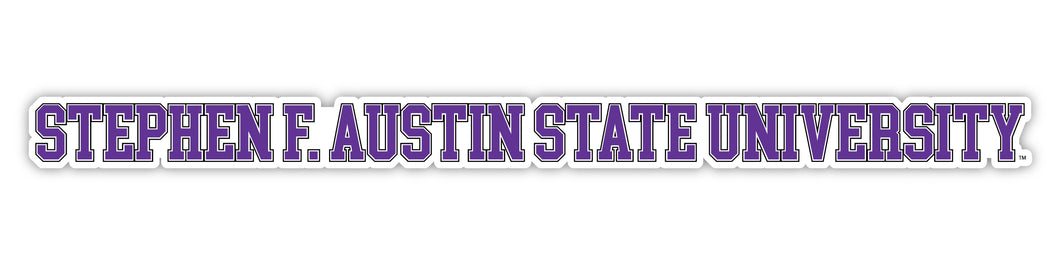 Stephen F. Austin State University Officially Licensed College Text Vinyl Decal – White, Clear and Holographic