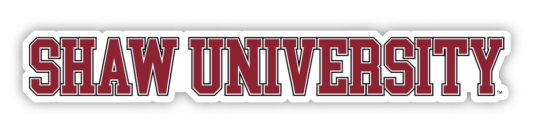 Shaw University Bears Officially Licensed College Text Vinyl Decal – White, Clear and Holographic