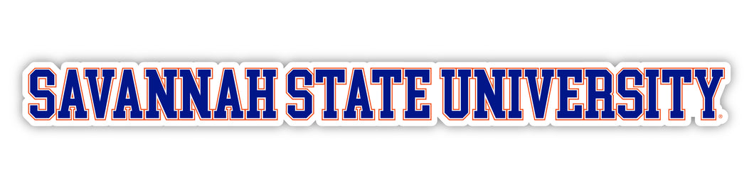 Savannah State University Officially Licensed College Text Vinyl Decal – White, Clear and Holographic
