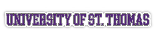 University of St. Thomas Officially Licensed College Text Vinyl Decal – White, Clear and Holographic