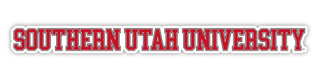 Southern Utah University Officially Licensed College Text Vinyl Decal – White, Clear and Holographic