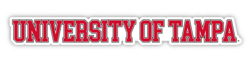 University of Tampa Spartans Officially Licensed College Text Vinyl Decal – White, Clear and Holographic