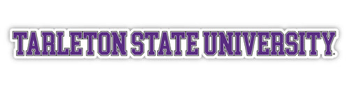Tarleton State University Officially Licensed College Text Vinyl Decal – White, Clear and Holographic