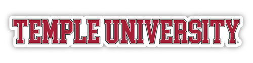 Temple University Officially Licensed College Text Vinyl Decal – White, Clear and Holographic