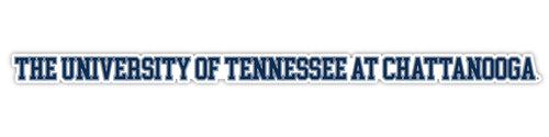 University of Tennessee at Chattanooga Officially Licensed College Text Vinyl Decal – White, Clear and Holographic