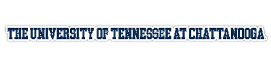 University of Tennessee at Chattanooga Officially Licensed College Text Vinyl Decal – White, Clear and Holographic