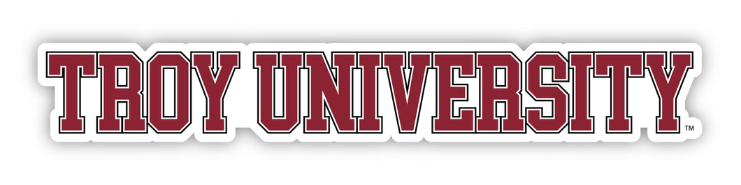 Troy University Officially Licensed College Text Vinyl Decal – White, Clear and Holographic