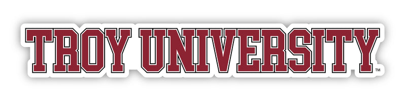 Troy University Officially Licensed College Text Vinyl Decal – White, Clear and Holographic