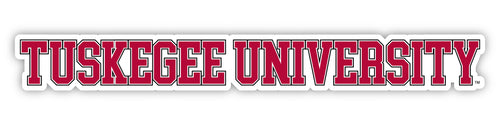 Tuskegee University Officially Licensed College Text Vinyl Decal – White, Clear and Holographic